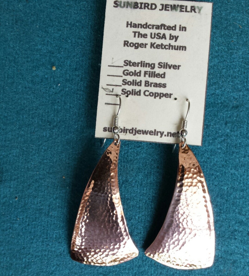 Hammered Copper Earrings