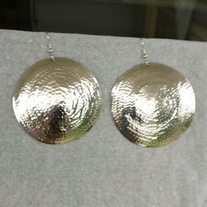 Sterling Silver Hammered earrings image 5