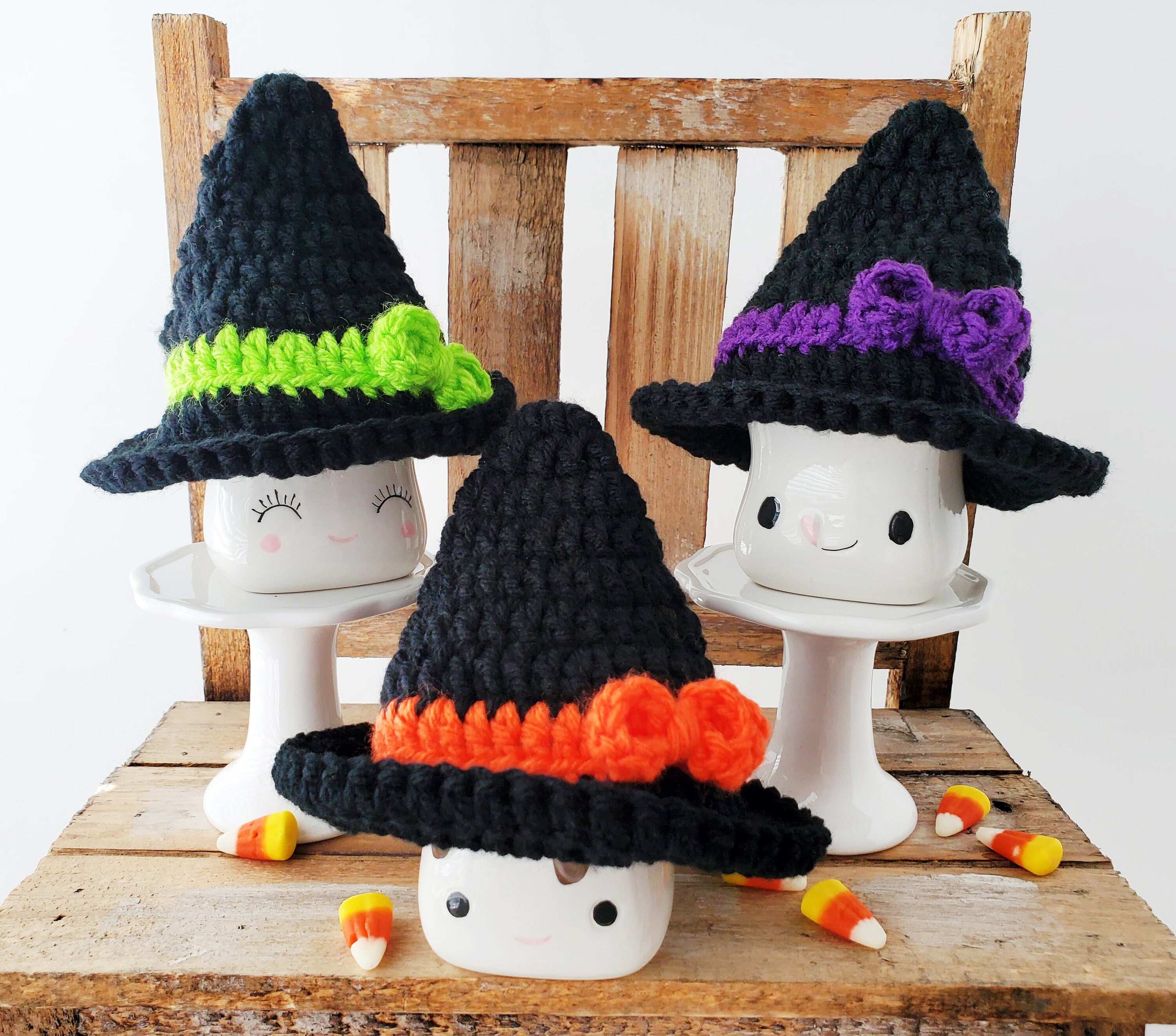 Marshmallow Mug Hat Halloween Witch - Rae Dunn Farmhouse Tiered Tray …