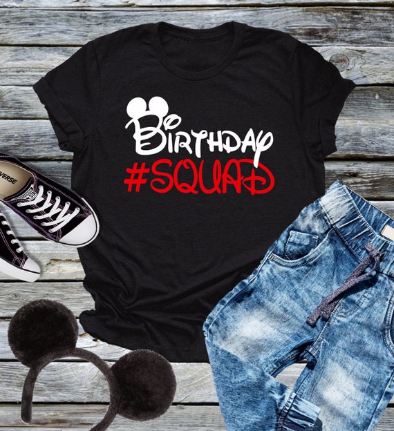 Mickey Mouse Birthday Squad Shirt Personalized Tee Minnie | Etsy