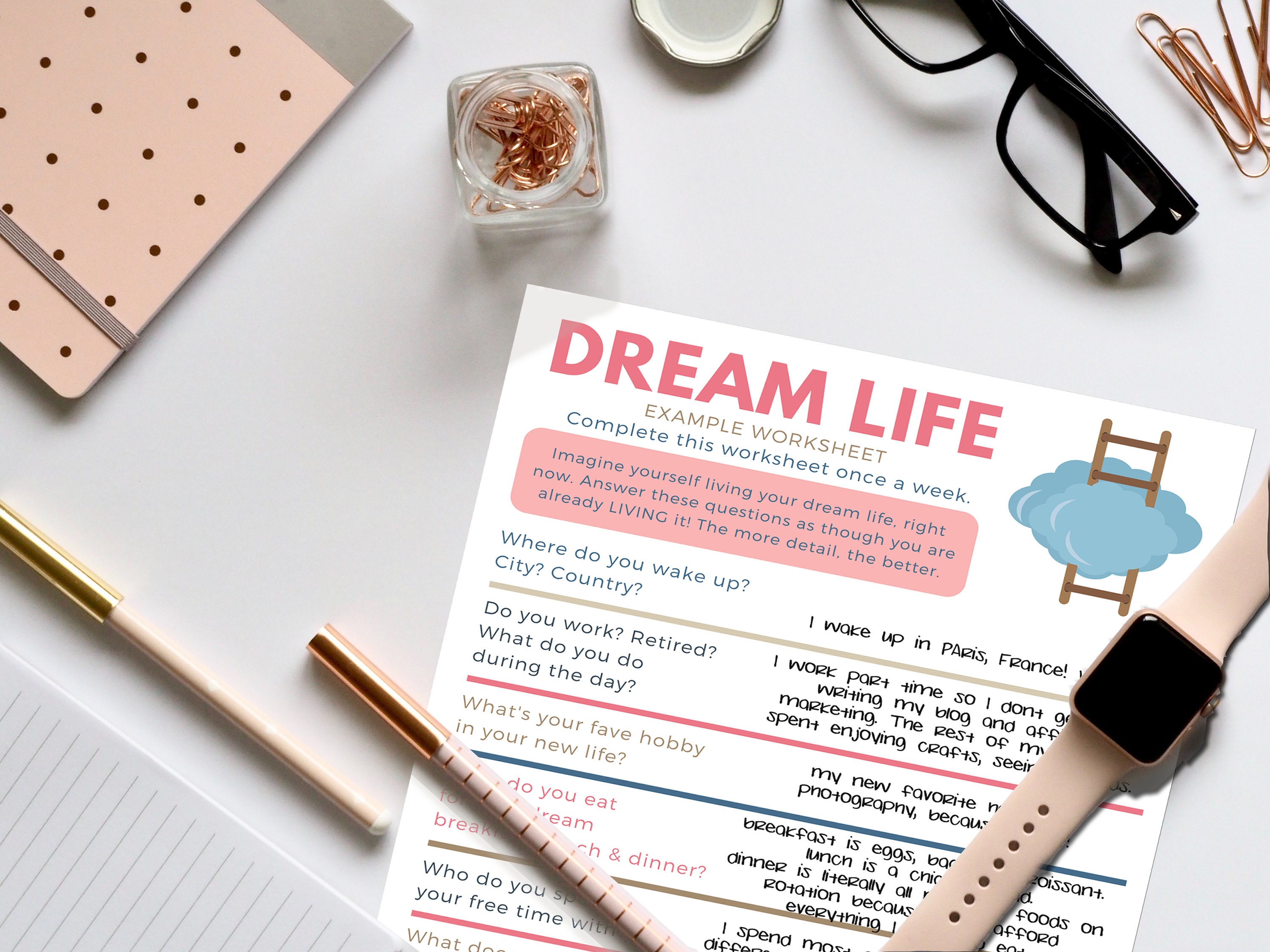 Goal Manifestation Worksheet Set INSTANT DOWNLOAD Quickly | Etsy