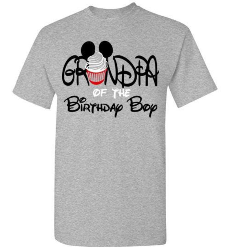 Mickey Mouse DAD Birthday Cupcake Shirt Personalized Tees Mickey GIRL or BOY Disney Family Mom Sister World Vacation Name Party Epcot Magic