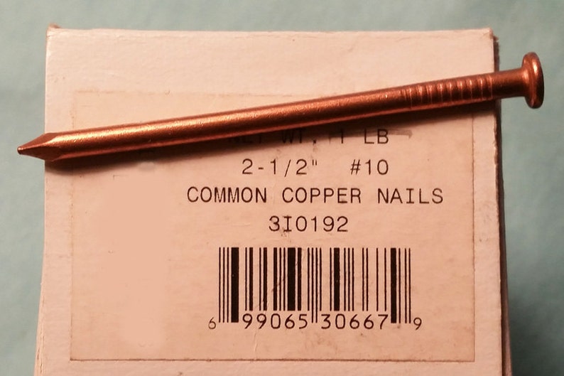 NAIL 1 Solid Copper 2.5 Inch 8d 10 Gauge Common Etsy