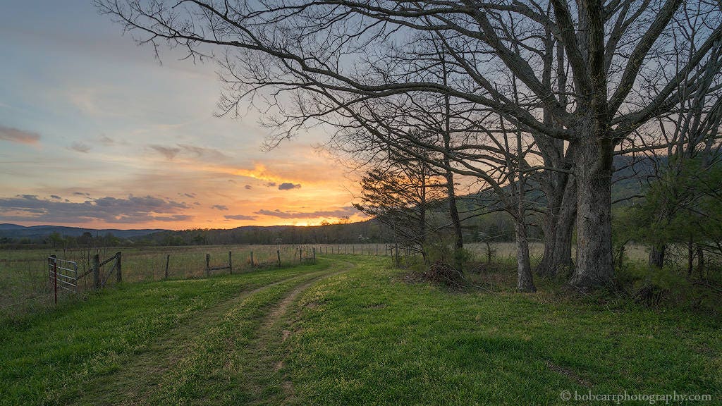 Spring Sunset in Cades Cove