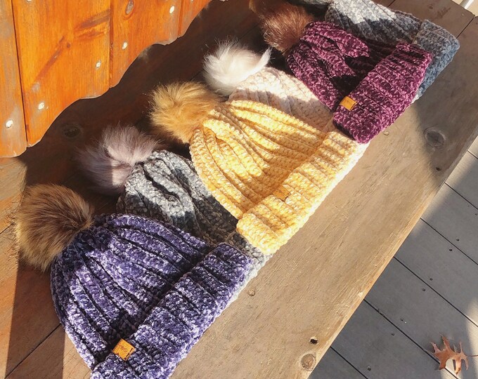 Velvet Crocheted Hats