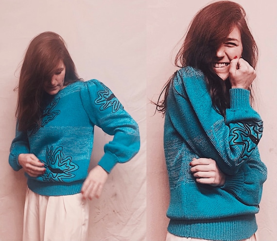 Butterfly Journey Sweater | vintage 1980s puff sle