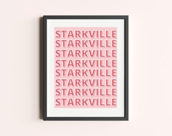 Starkville, Starkville MS, Go Dawgs, MSU, Wall Art, Wanddekoration, Home Decor