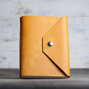 Personalized Leather Journal with Snap Closure | Handmade Sketchbook | Travel Notebook | Unlined or Lined |  Father's Day Gift