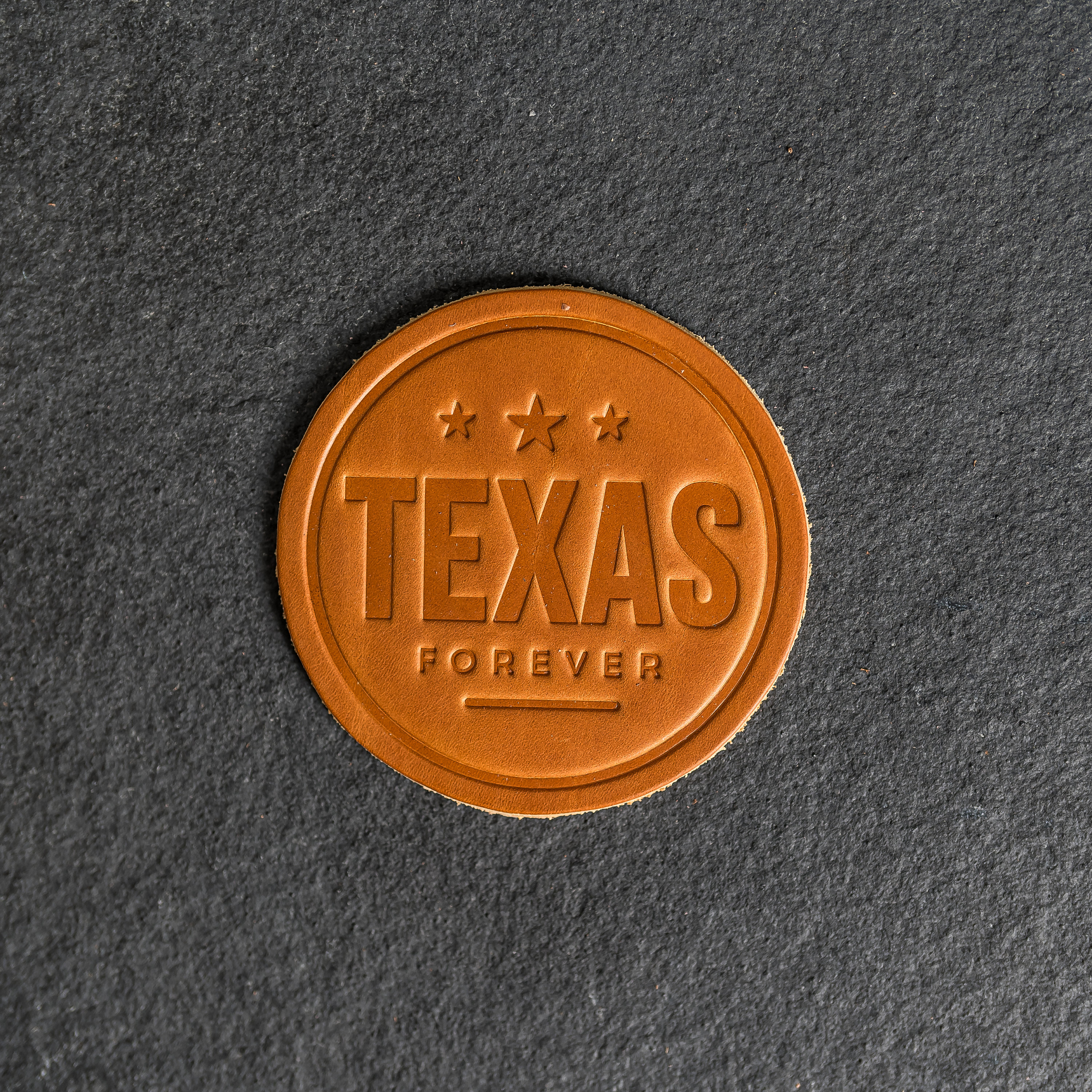 Texas Forever Leather Coasters | Sold Individually or Set of 4 | 100% Full Grain Leather | Custom Gift| Gift Ideas
