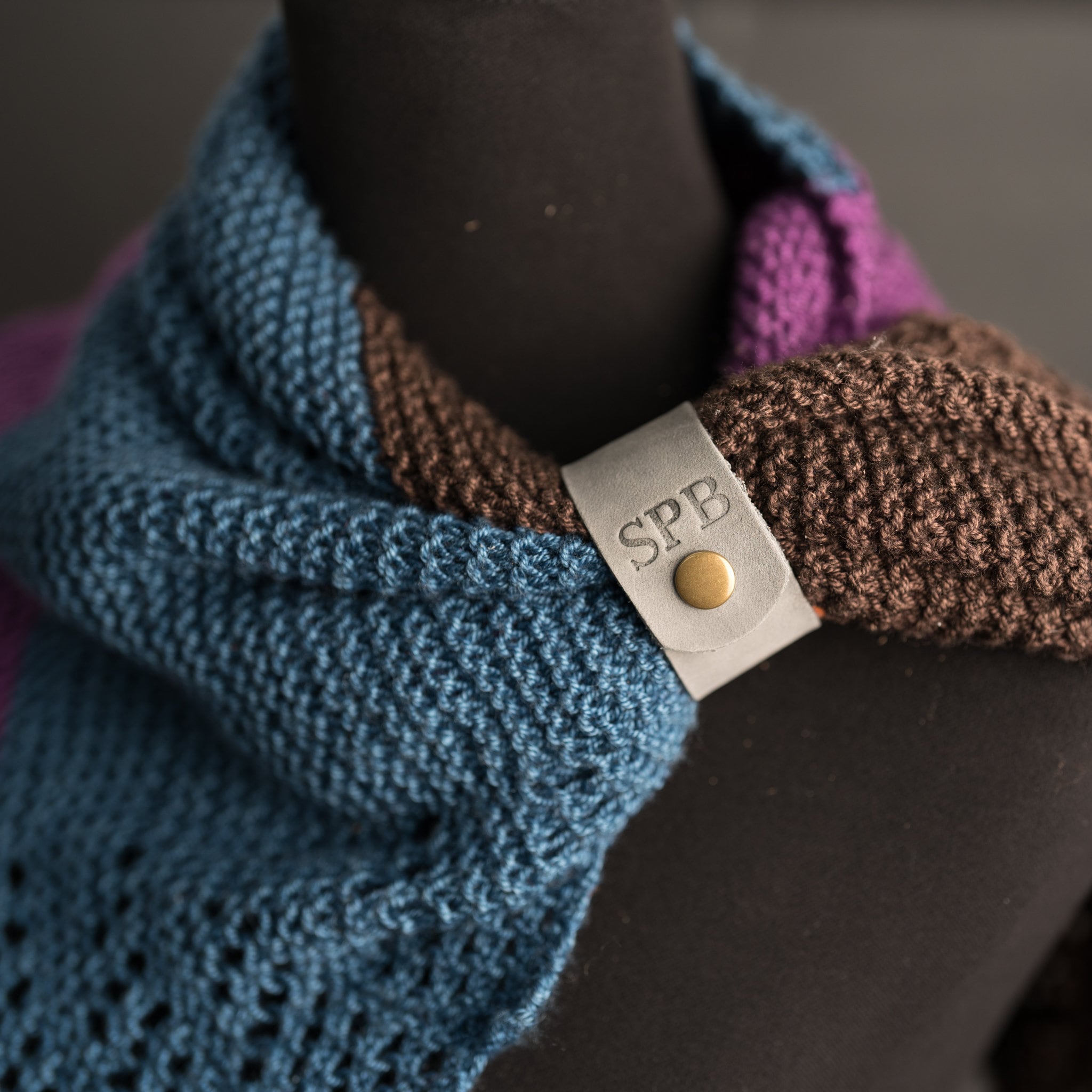 Personalized Leather Shawl Cuffs | Knitter Gift | Cowl |  Customize with Name, Initials, or Short Phrase | Snap Closure | Gift Ideas
