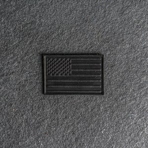 American Flag Leather Patch Velcro Option 3 x 2 Rectangle Made in the USA For Backpacks and Jackets Mother's Day Gift Black