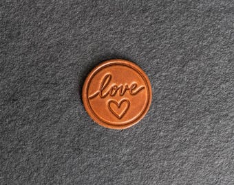 Love Stamp Leather Magnet