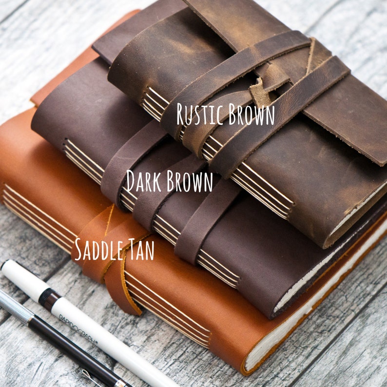 Personalized Premium Leather Journal Notebook or Sketchbook - Great Gift for Grandpa