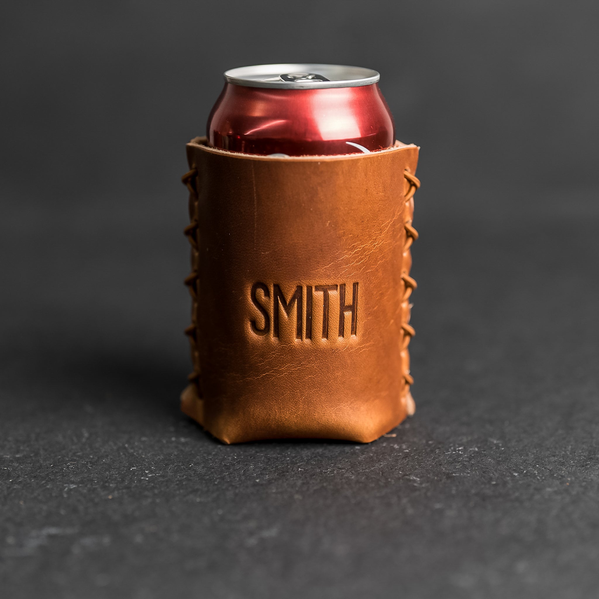 The Blitz Collegiate Can Coozie Alabama & Auburn - Full-Grain Leather -  Holtz Leather