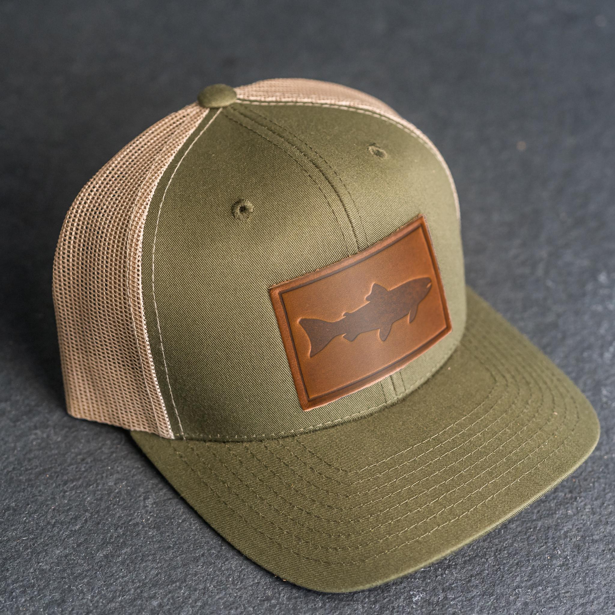American Fish Flag Trucker Hat - Fishing Gifts For Men, Snapback, Mesh Back - View #3