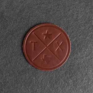 Texas Compass Leather Coasters | Sold Individually or Set of 4 | 100% Full Grain Leather | Custom Gift| Gift Ideas