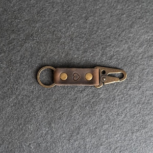 Personalized Leather Keychain | Push Clip Keyring | Key Fob Customized ...