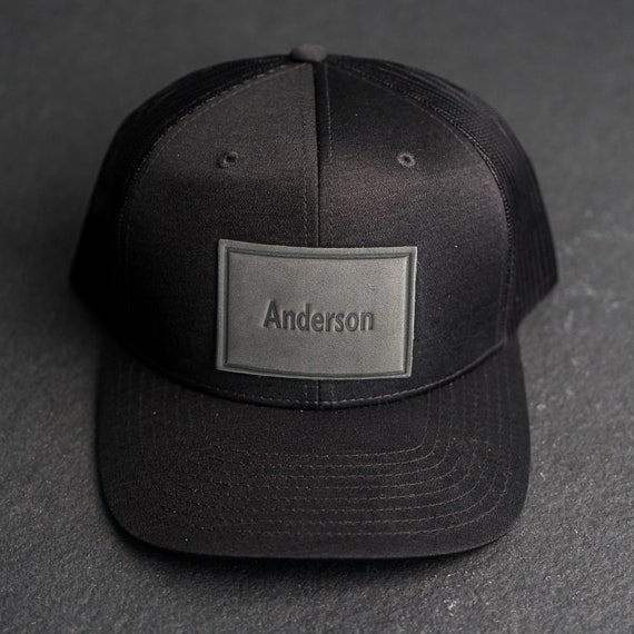 Fish Stamp Performance Hat Leather Patch Performance Style Trucker