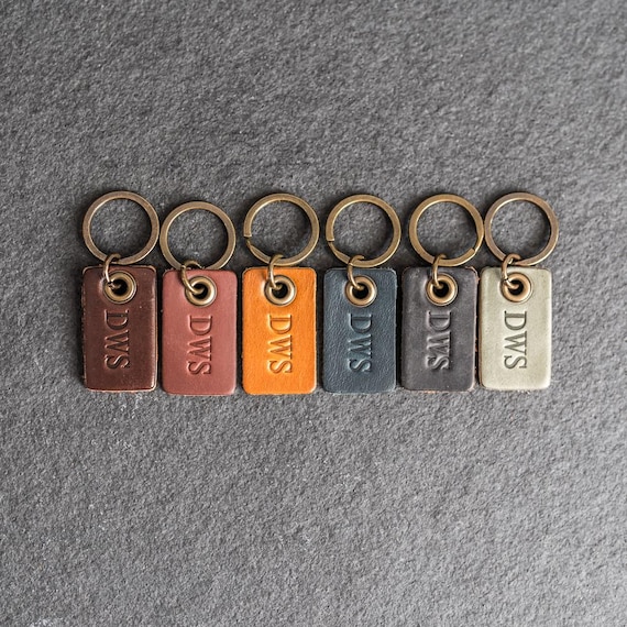 Keychain - Rectangle - A.I. Tech Support - Leather Keychain - Rectangle - A.I. Tech Support - Leather