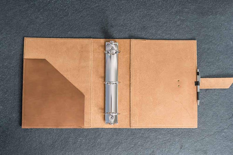 Personalized Leather 3-ring Binder | Corporate Gift | Mother's Day Gift ...