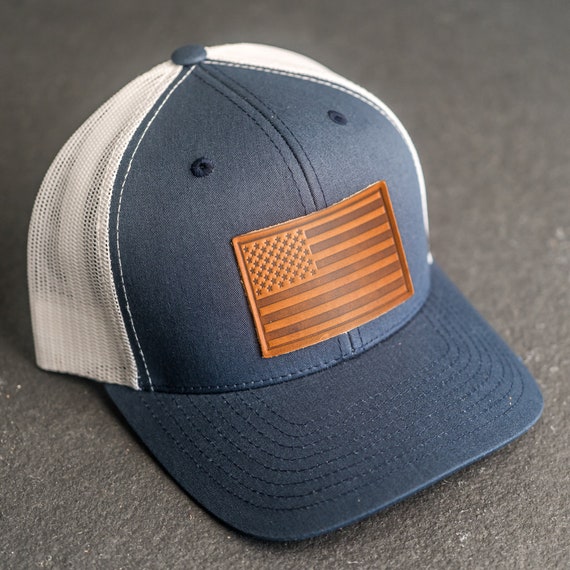 Patriotic Hats American Flag Leather 