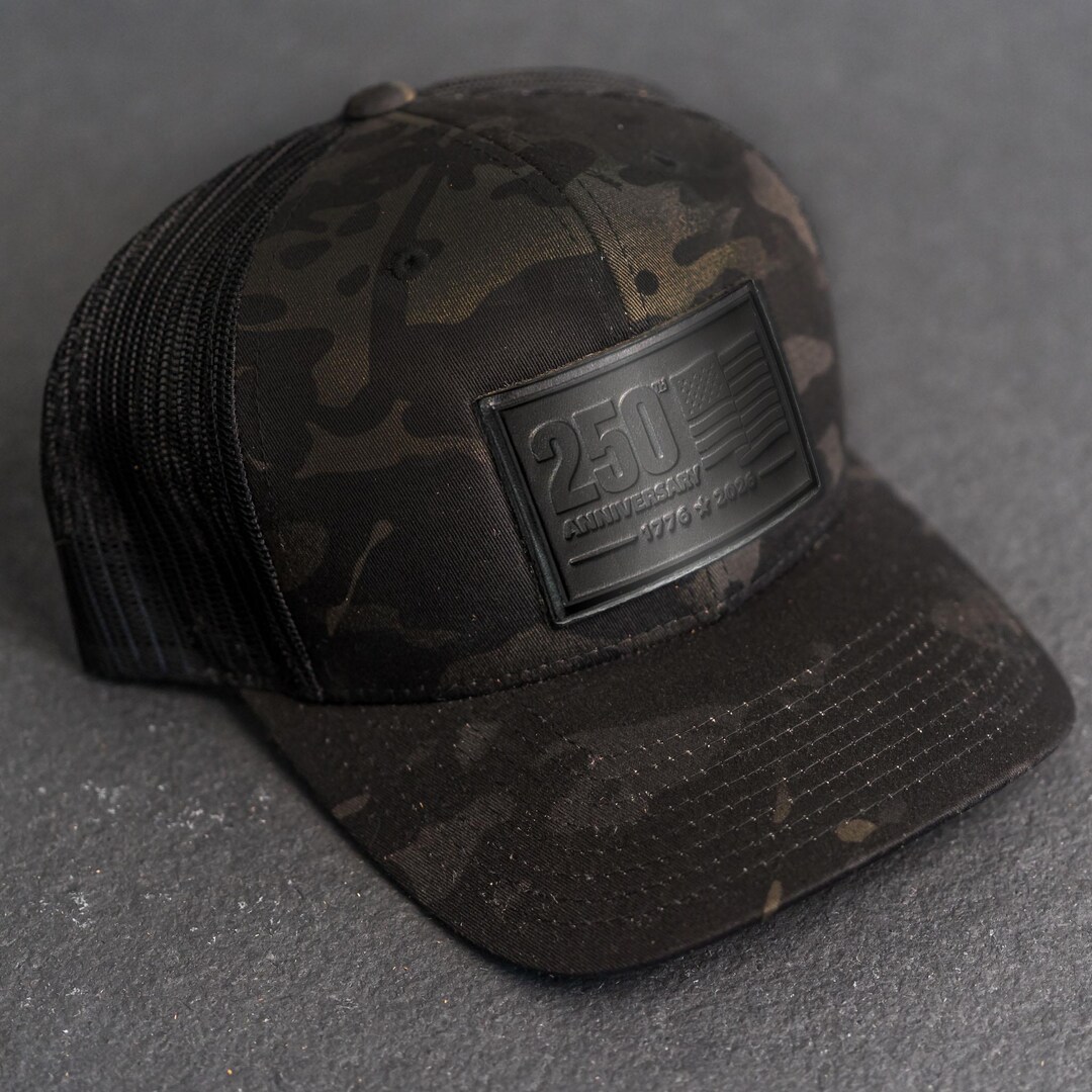 America’s 250th Anniversary Black Multicam W/black Leather Patch ...