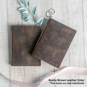 Personalized Leather Wedding Vow Book | Customize with Name and/or Date | Wedding Ceremony Keepsake | Personalized Gift|