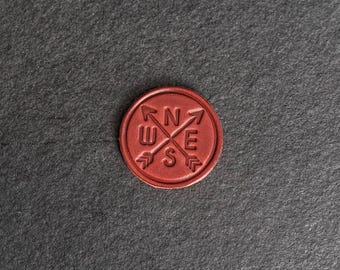 Coffee Stamp Leather Magnet