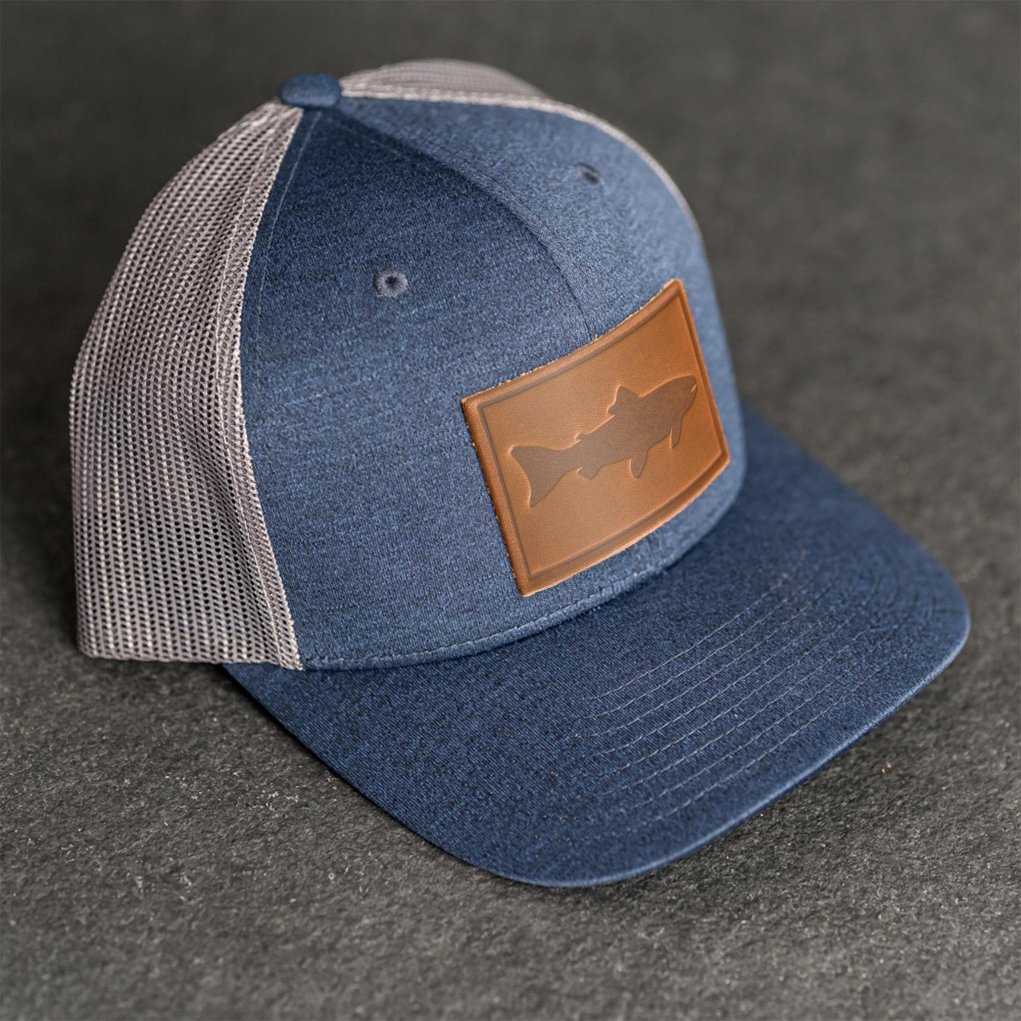 Fish Stamp Performance Hat | Leather Patch Performance Style 