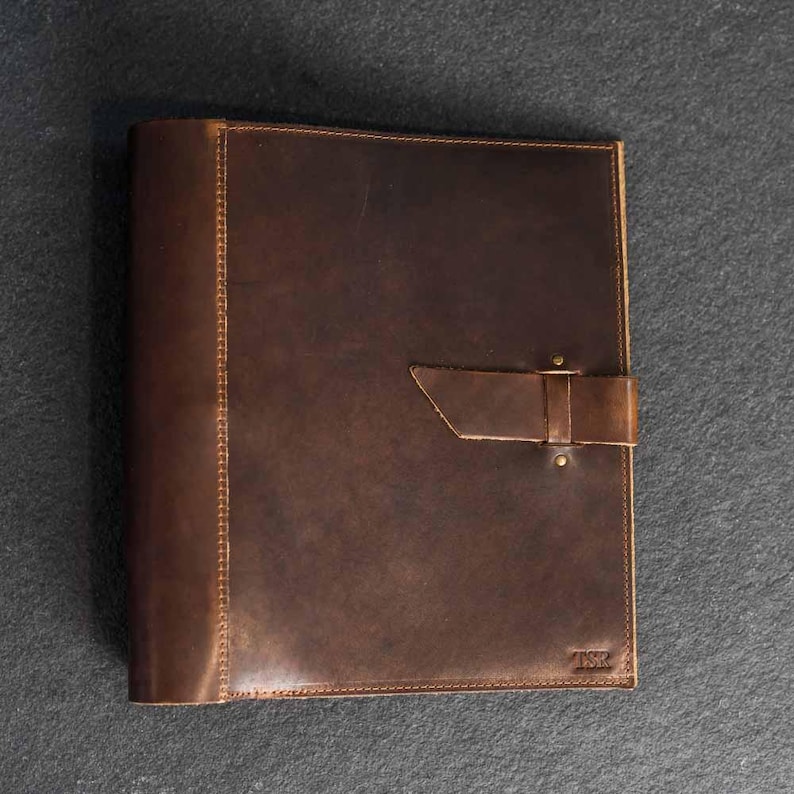 Personalized Leather 3-ring Binder | Corporate Gift | Mother's Day Gift ...