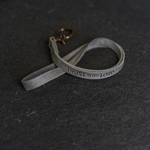 Trust in the Lord Leather Lanyard | 2022 Youth Theme | Young Adult Gift | LDS Youth Scripture | Proverbs 3 | Back to School