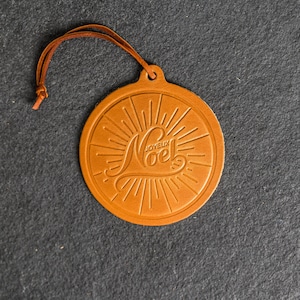 Noel Circle Shape Leather Christmas Ornament | Stocking Tags | 2024 Texas Christmas Decorations | Teacher Gifts | Christmas Gift