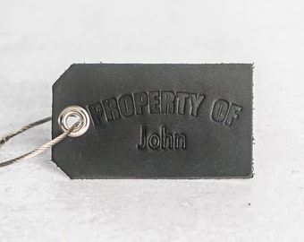 Personalized Backpack Luggage Tag | "Property of" stamped with Name below | Back to School | Gift Ideas