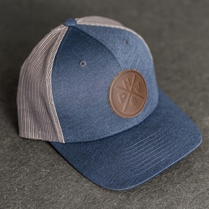 PNW Performance Trucker Hat | Leather Patch Performance Style Trucker Hats | Pacific Northwest Hat |  | Gift for Him & Her | Gift Ideas