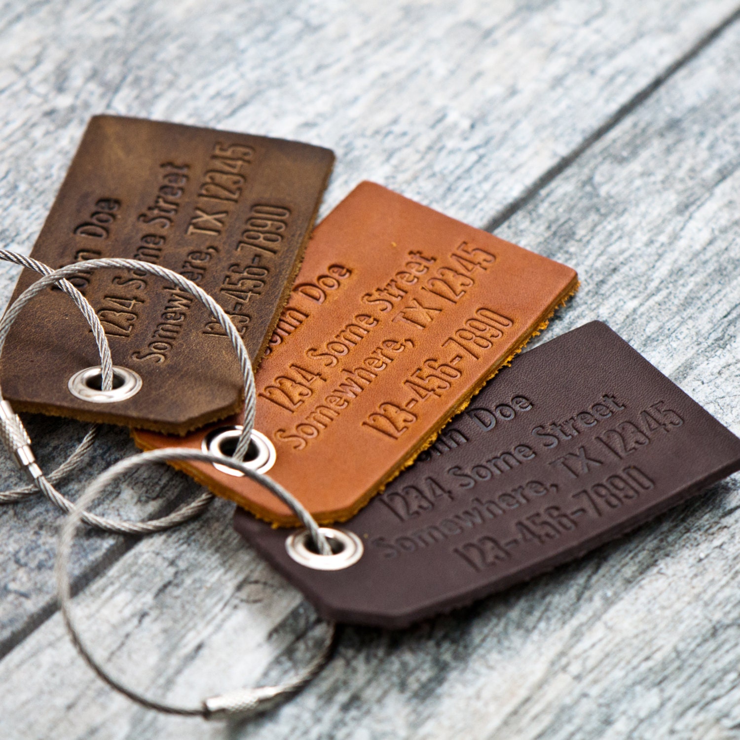 Personalized Custom Leather Luggage 