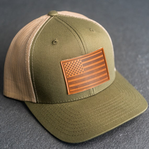 Patriotic Hats American Flag Leather 