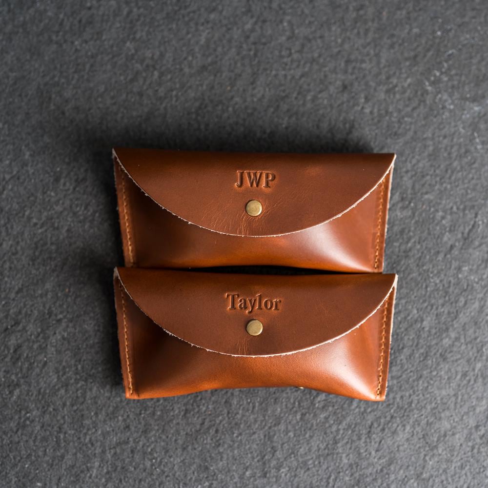 Personalized Leather Sunglasses Case | Glasses Holder With Snap
