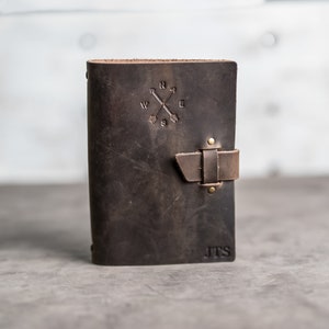 Refillable Leather Adventure Journal w/ Buckle Closure | Personalized Travel Notebook | 4x6, 5x7, 6x8 | Personalized Gift | Back to School