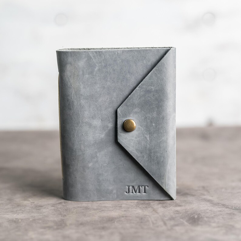Personalized Leather Journal with Snap Closure | Handmade Sketchbook | Travel Notebook | Gift for Him or Her | Custom Gift image 9