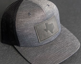Texas Performance Trucker Hat | Leather Patch Performance Style Trucker Hats | State of Texas Apparel |Outdoor Accessory | Mother's Day Gift