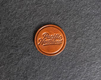 Pacific Northwest Stamp Leather Magnet