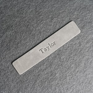 Personalized Leather Bookmark Customize w/ Initials, Name, or a Short Phrase Book lover Gift Mother's Day Gift Kids Librarian Teacher Rustic Gray
