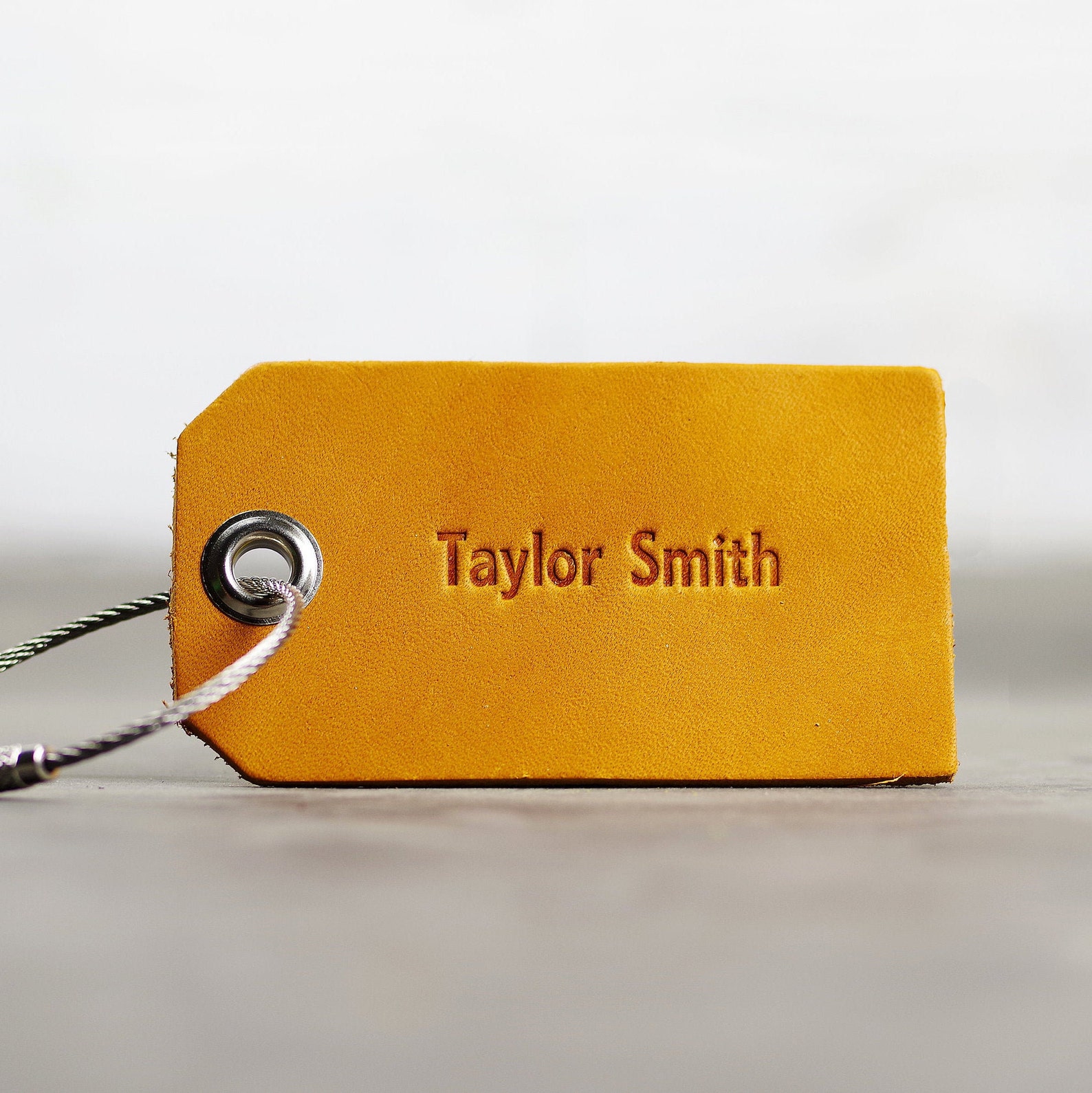 Personalized Leather Luggage Tag Wedding Favor Place Cards Etsy