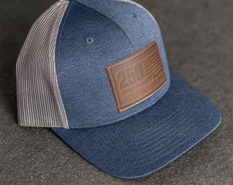America’s 250th Anniversary Leather Patch Hat – Performance Style Hat – Limited Edition | Father's Day Gift