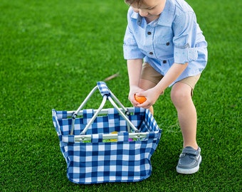 Navy Check Mini Market Totes. Market Totes.  Monogrammed Easter Basket. Monogram Easter Basket. Easter Basket. Monogram Easter Basket.