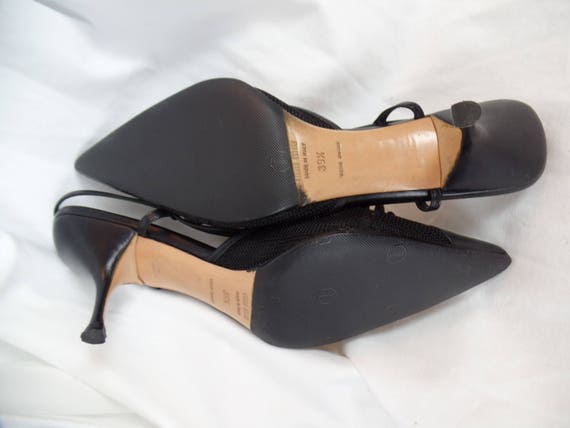 Buy Vintage MIU MIU Black Mesh and Flower Applique
