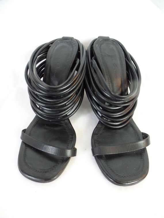 90s RICK OWENS multi-strand minimalist black leat… - image 1