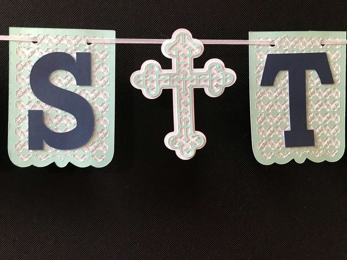 Baptism Banner Christening Banner Baby Boy Baby Girl Etsy