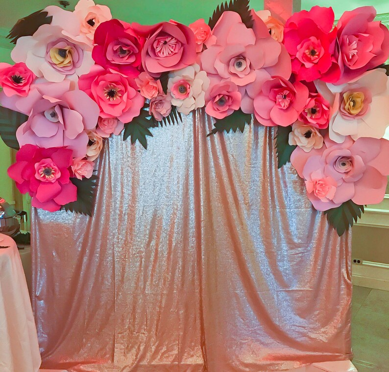 Flower Wall Background Photo Booth Backdrop Etsy