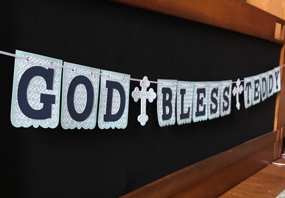 Baptism Banner Christening Banner Baby Boy Baby Girl Etsy